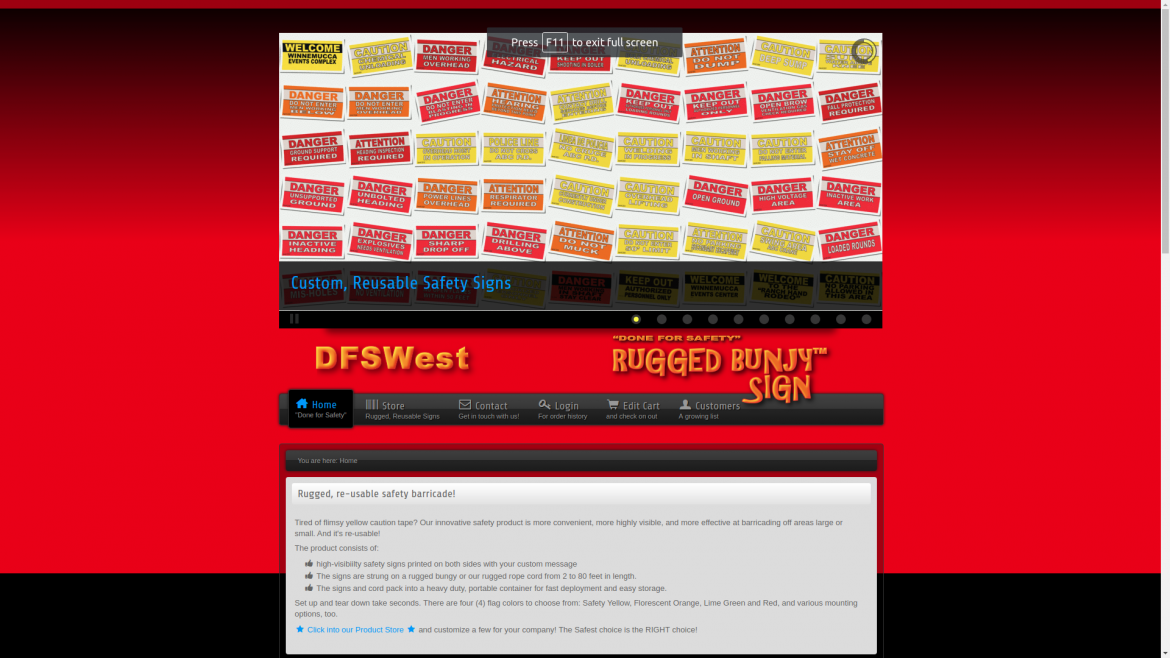 DFS West Safety Signs