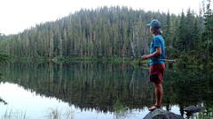 Dan Casts A Few Flies At Lower Ollalie Lake