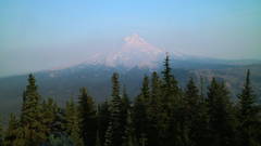 Mt Hood In Late Evening Smoke