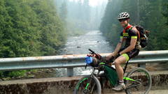 Sam Mclaughlin And His Giant Trance With Homemade Frame And Handlebar Bags