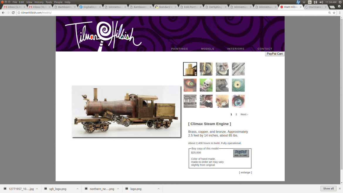 Tilman Hilbish portfolio site